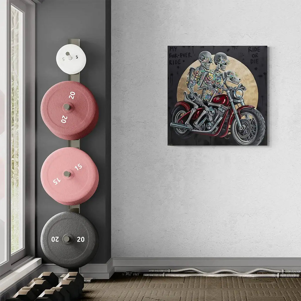 My Fur-Ever Ride - Original - SOLD by artist Becky Smith - Wyecliffe Galleries