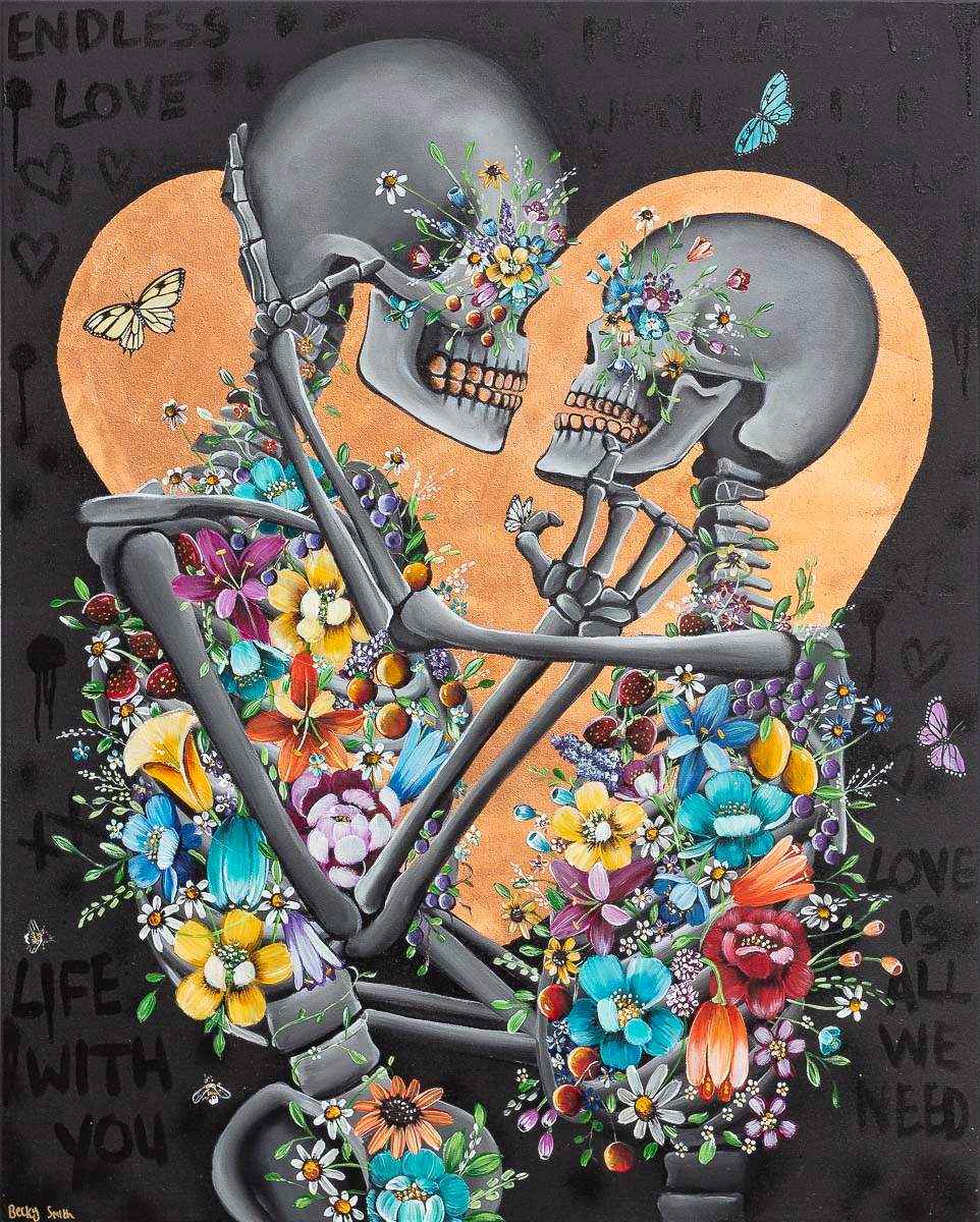 My Heart is Whole with You - Original - SOLD by artist Becky Smith - Wyecliffe Galleries