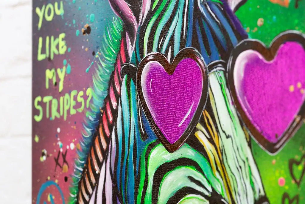 Never Change Your Stripes - Original - SOLD by artist Becky Smith - Wyecliffe Galleries