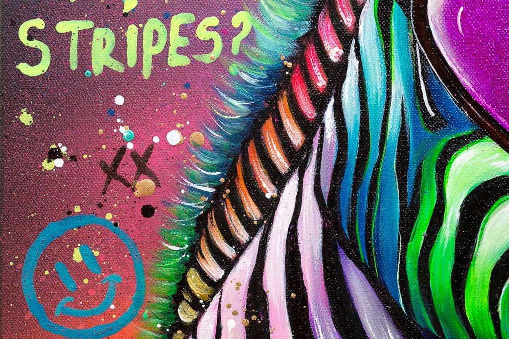 Never Change Your Stripes - Original - SOLD by artist Becky Smith - Wyecliffe Galleries