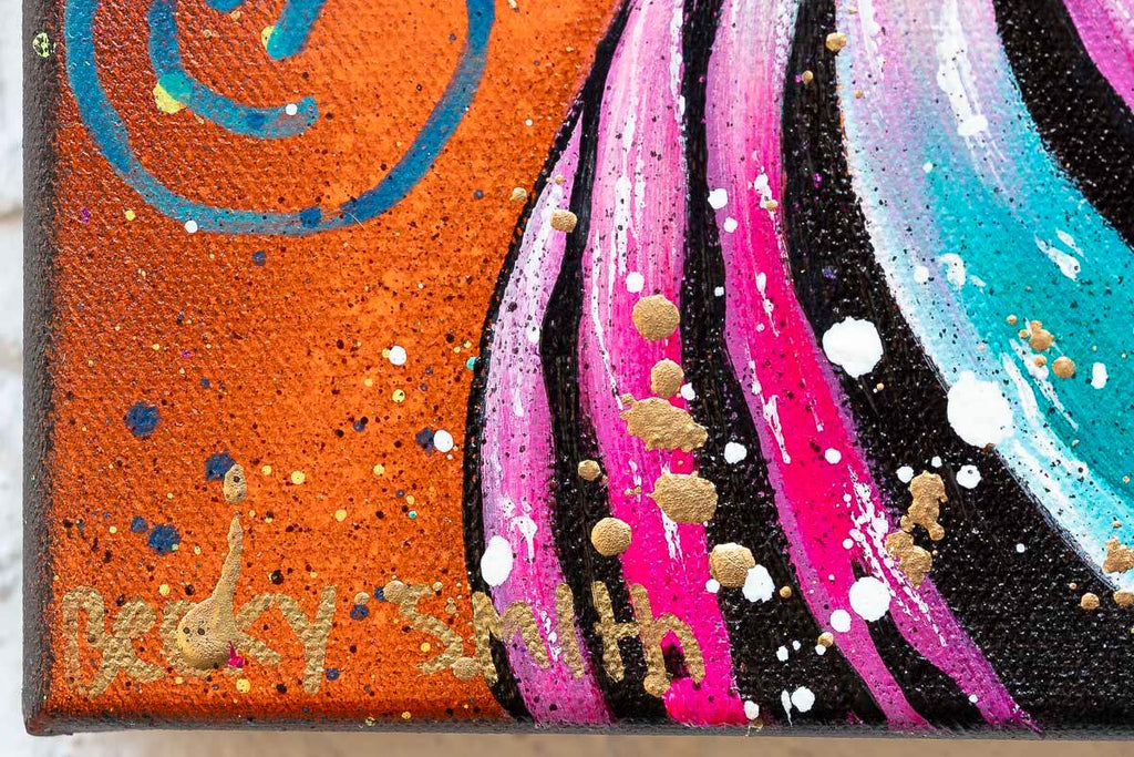 Never Change Your Stripes - Original - SOLD by artist Becky Smith - Wyecliffe Galleries