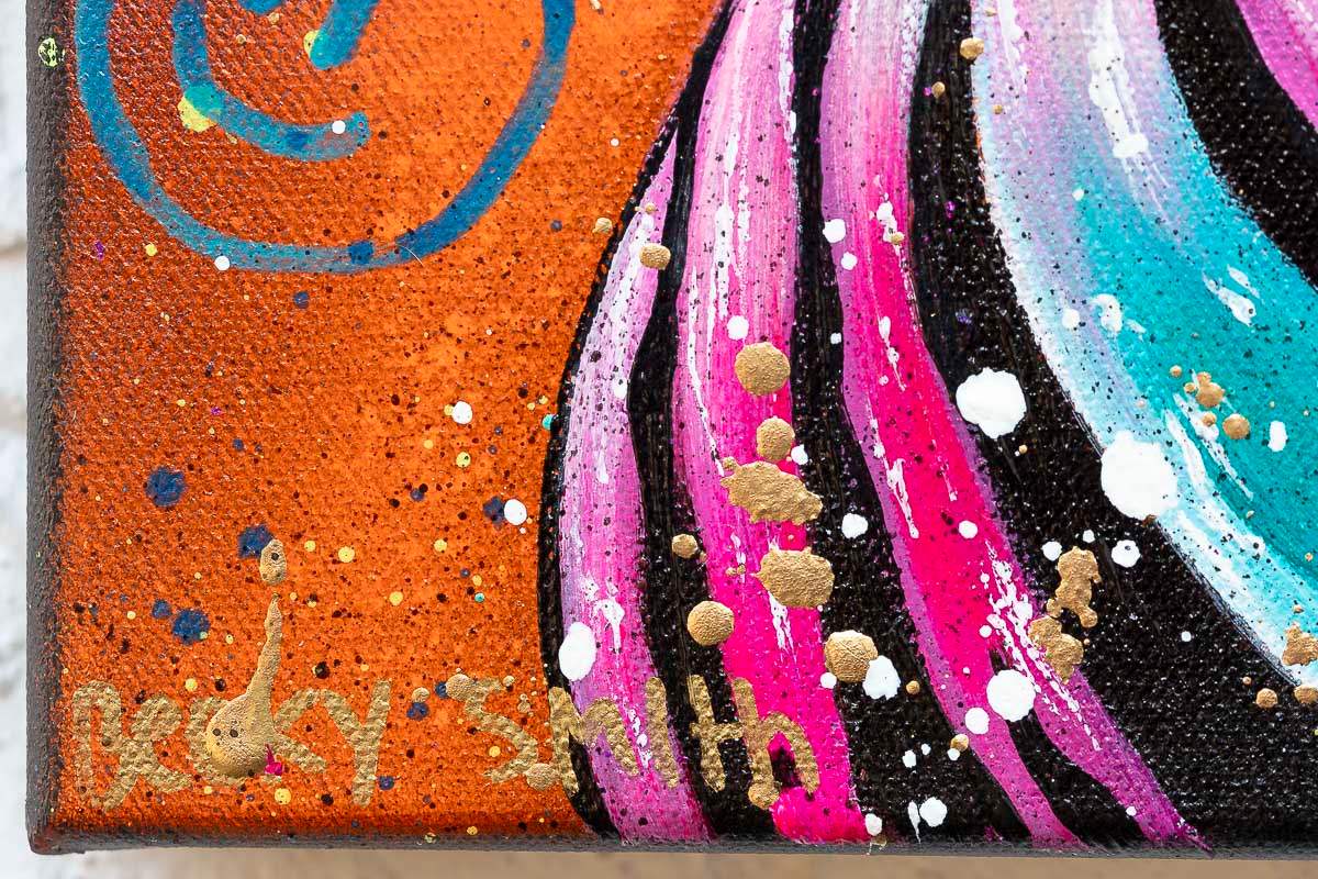 Never Change Your Stripes - Original - SOLD by artist Becky Smith - Wyecliffe Galleries