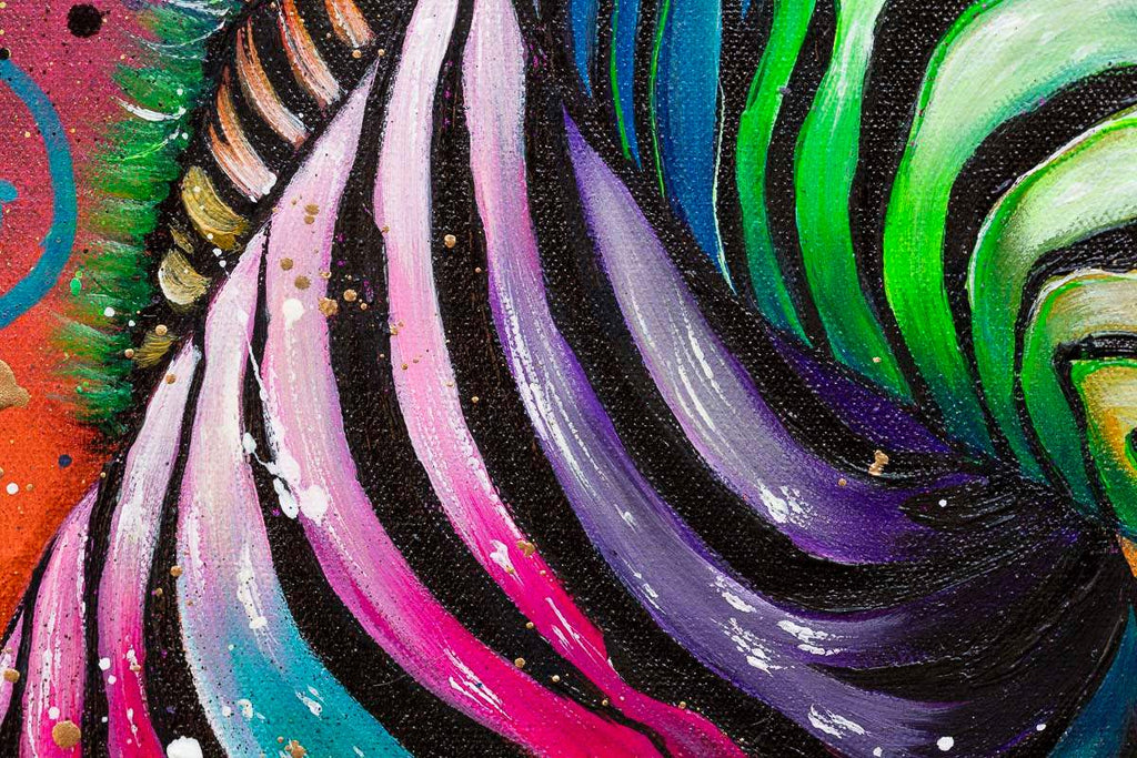 Never Change Your Stripes - Original - SOLD by artist Becky Smith - Wyecliffe Galleries