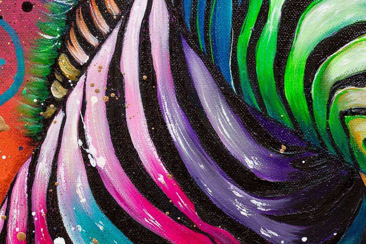 Never Change Your Stripes - Original - SOLD by artist Becky Smith - Wyecliffe Galleries