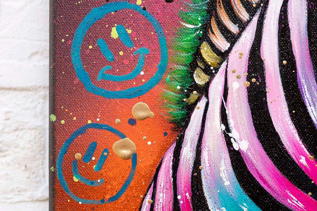 Never Change Your Stripes - Original - SOLD by artist Becky Smith - Wyecliffe Galleries