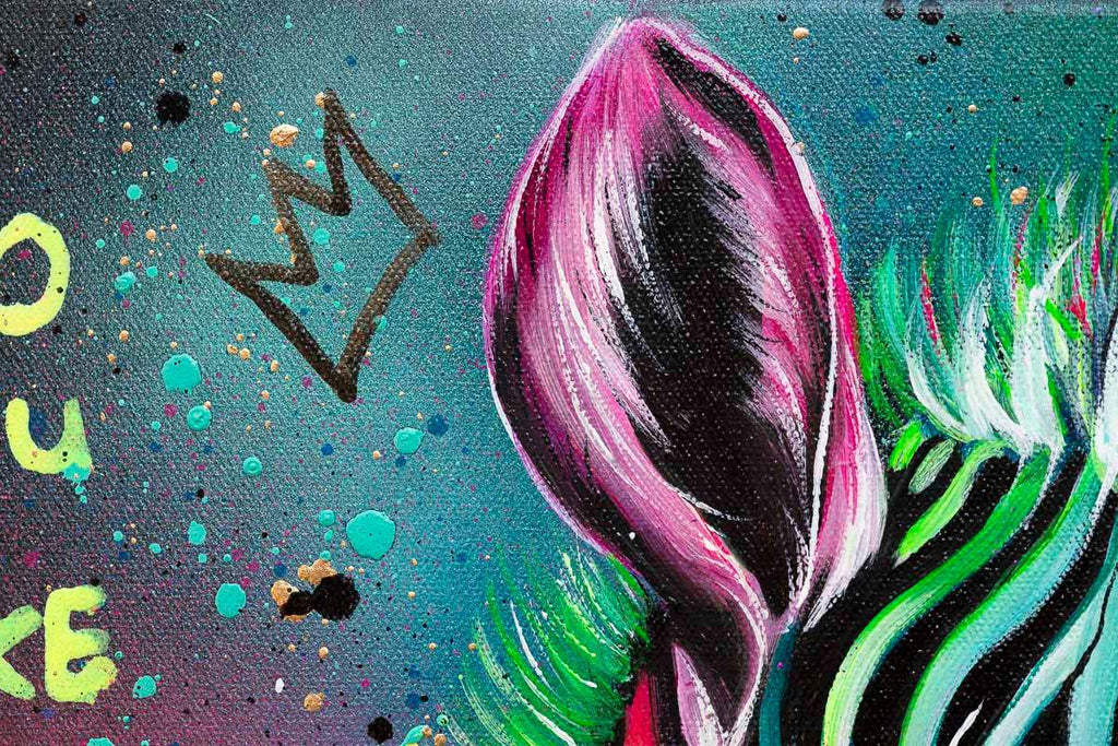 Never Change Your Stripes - Original - SOLD by artist Becky Smith - Wyecliffe Galleries