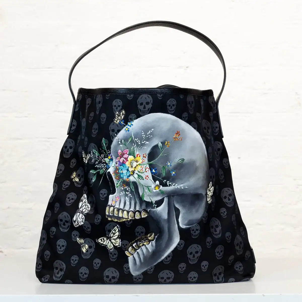 New Beginnings - Original Alexander McQueen Bag - SOLD by artist Becky Smith - Wyecliffe Galleries