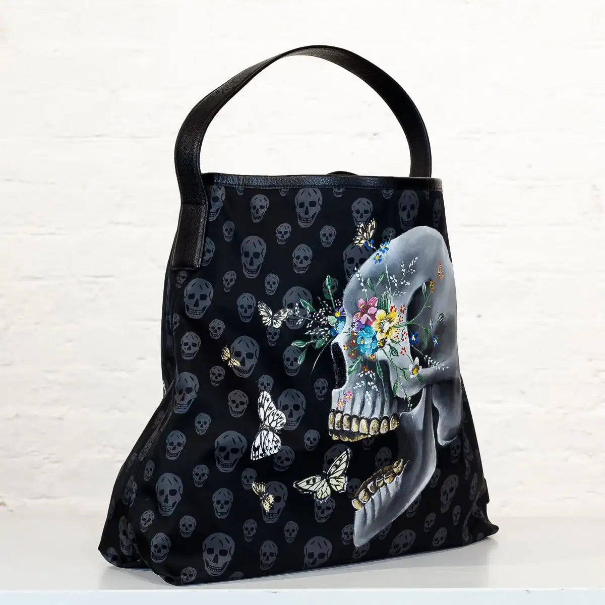 New Beginnings - Original Alexander McQueen Bag - SOLD by artist Becky Smith - Wyecliffe Galleries