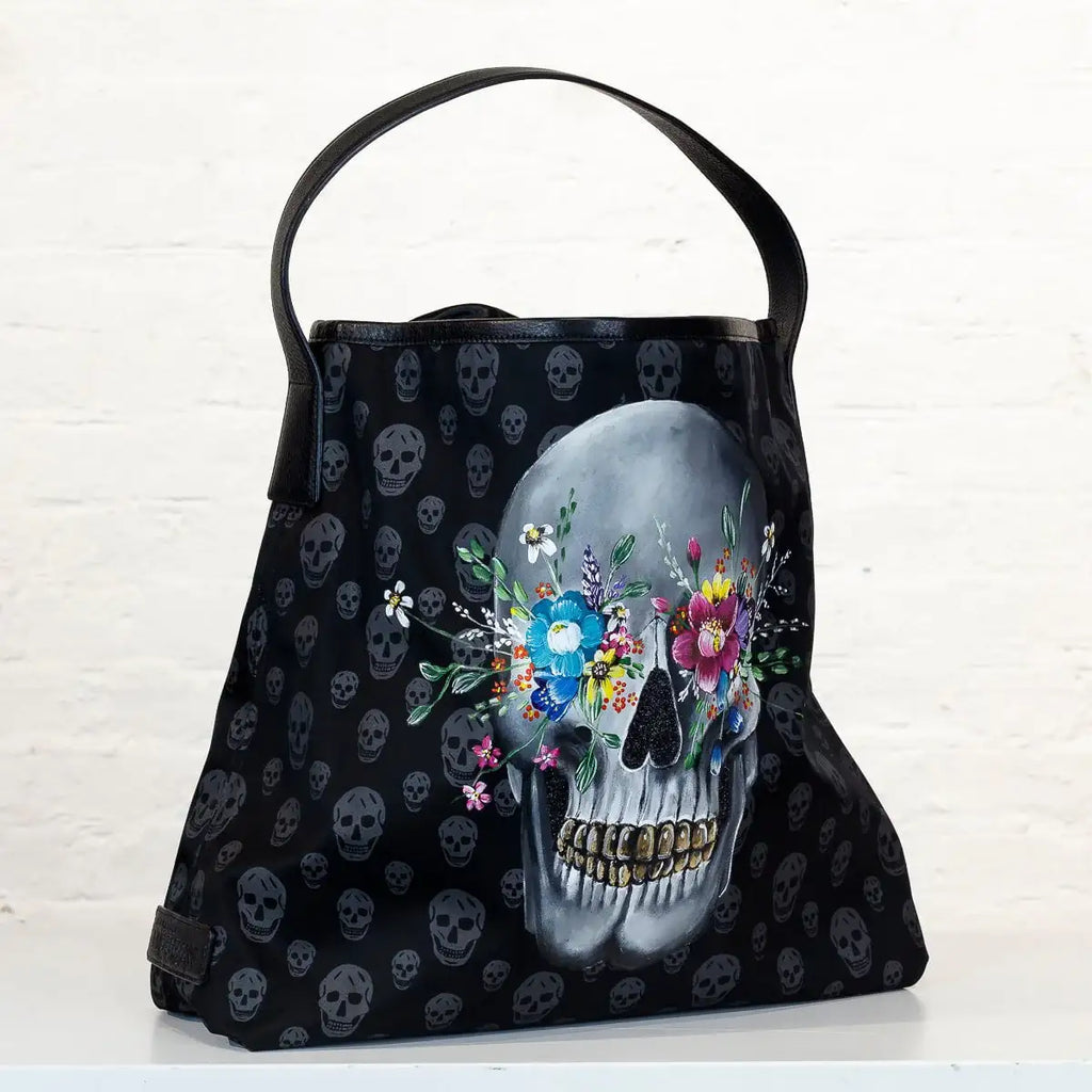 New Beginnings - Original Alexander McQueen Bag - SOLD by artist Becky Smith - Wyecliffe Galleries