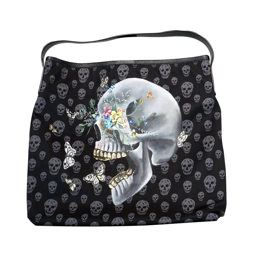 New Beginnings - Original Alexander McQueen Bag - SOLD by artist Becky Smith - Wyecliffe Galleries