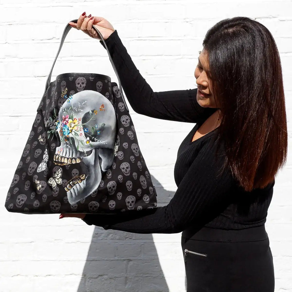 New Beginnings - Original Alexander McQueen Bag - SOLD by artist Becky Smith - Wyecliffe Galleries