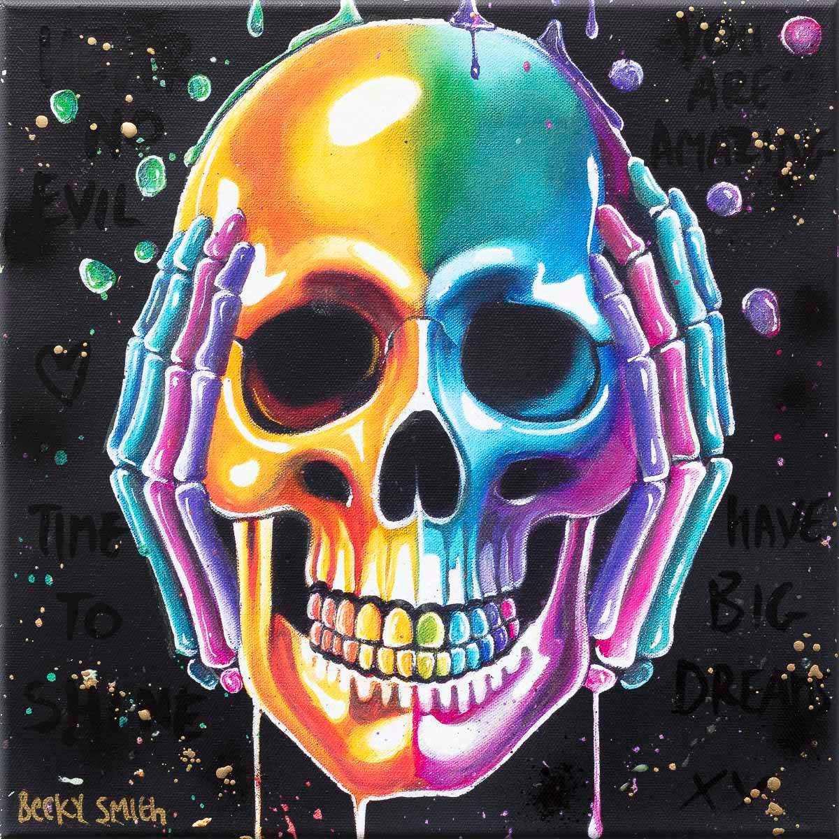 No Evils Triptych - Deluxe Edition by artist Becky Smith - Wyecliffe Galleries