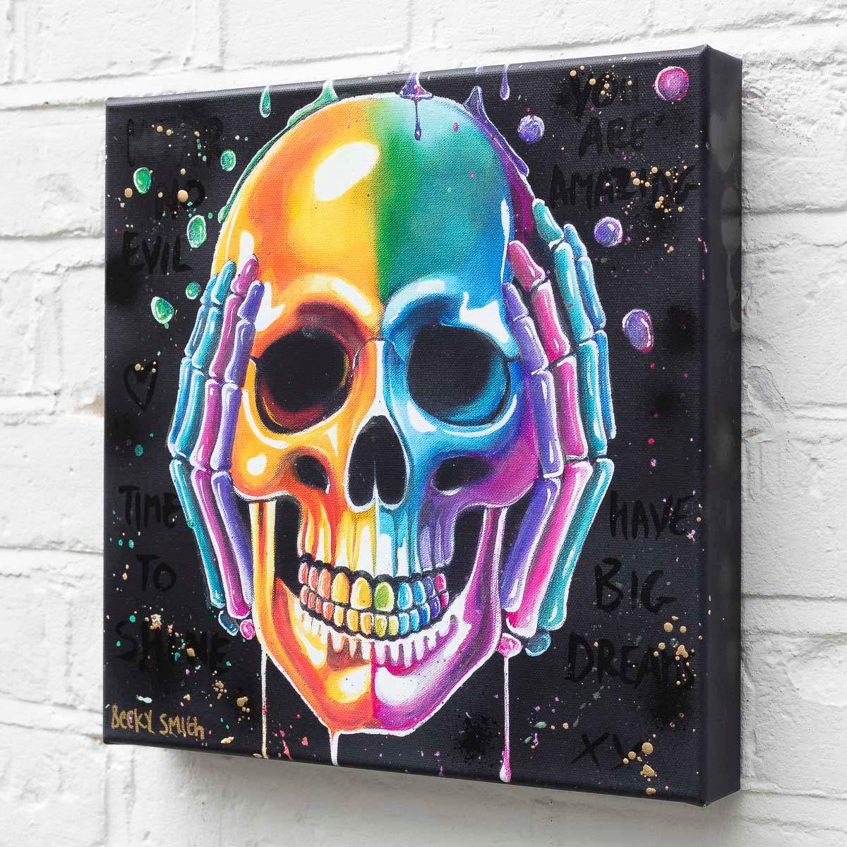 No Evils Triptych - Deluxe Edition by artist Becky Smith - Wyecliffe Galleries