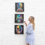 No Evils Triptych - Original - SOLD by artist Becky Smith - Wyecliffe Galleries