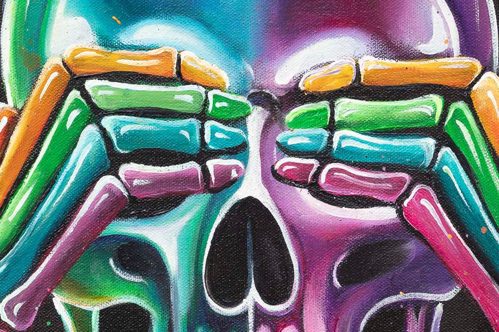 No Evils Triptych - Original - SOLD by artist Becky Smith - Wyecliffe Galleries