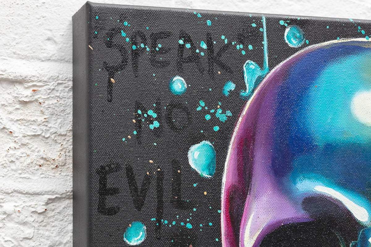 No Evils Triptych - Original - SOLD by artist Becky Smith - Wyecliffe Galleries