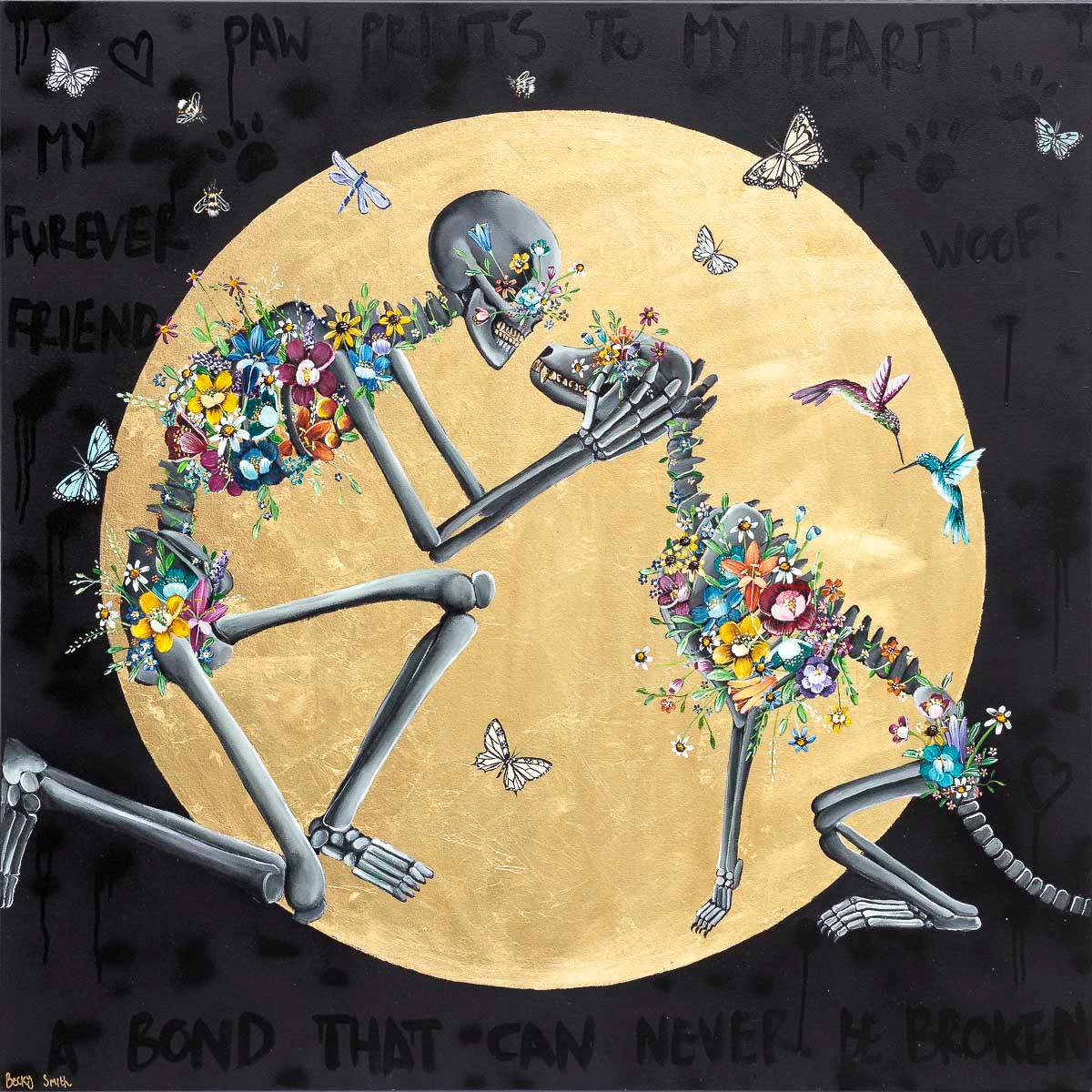 Paw Prints To My Heart - Original - SOLD by artist Becky Smith - Wyecliffe Galleries