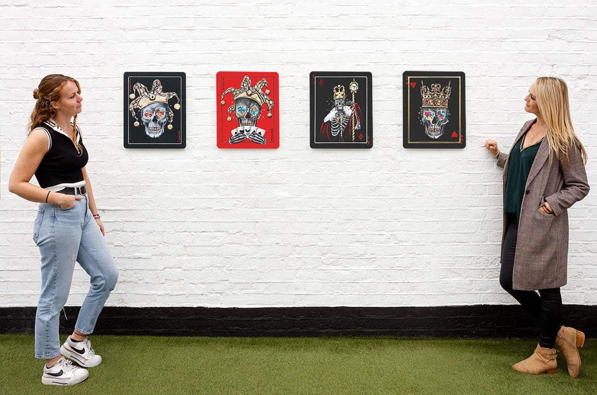 Playing Cards - Set of Four - Acrylic Edition - SOLD by artist Becky Smith - Wyecliffe Galleries