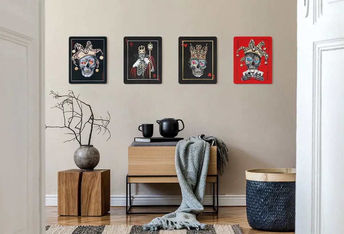 Playing Cards - Set of Four - Acrylic Edition - SOLD by artist Becky Smith - Wyecliffe Galleries