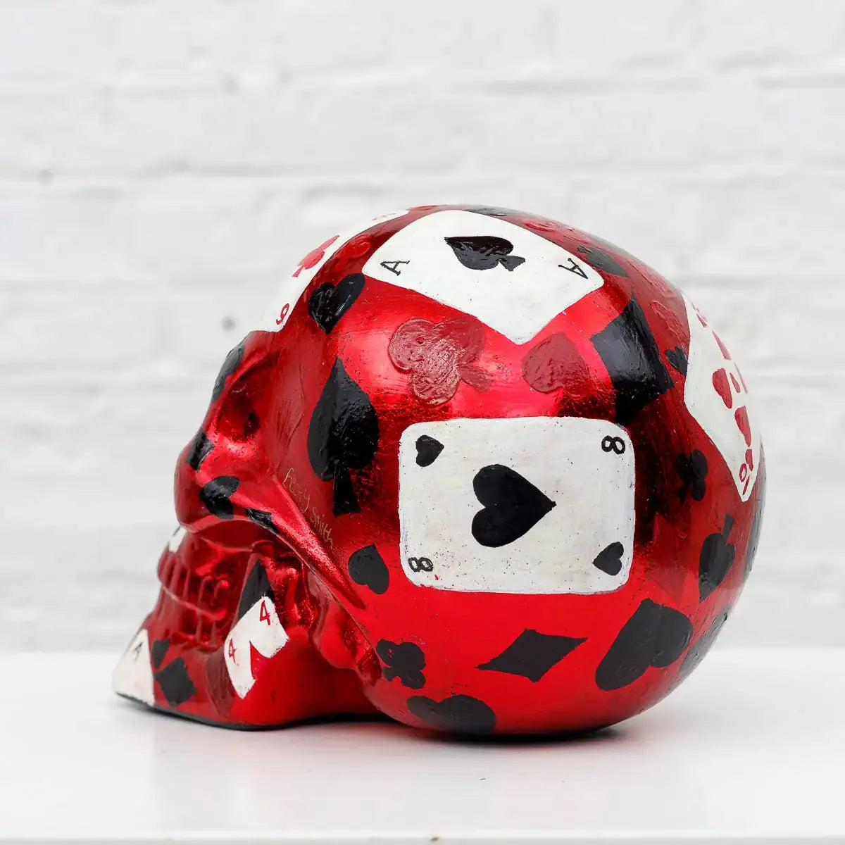 Poker Face - Original Sculpture - SOLD by artist Becky Smith - Wyecliffe Galleries