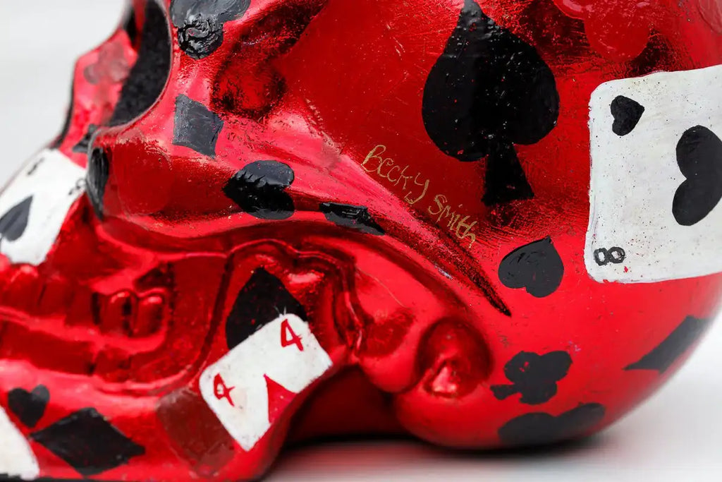 Poker Face - Original Sculpture - SOLD by artist Becky Smith - Wyecliffe Galleries