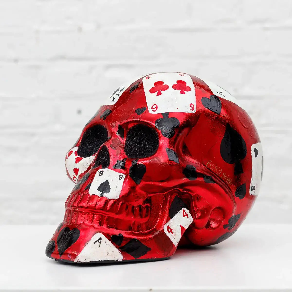 Poker Face - Original Sculpture - SOLD by artist Becky Smith - Wyecliffe Galleries