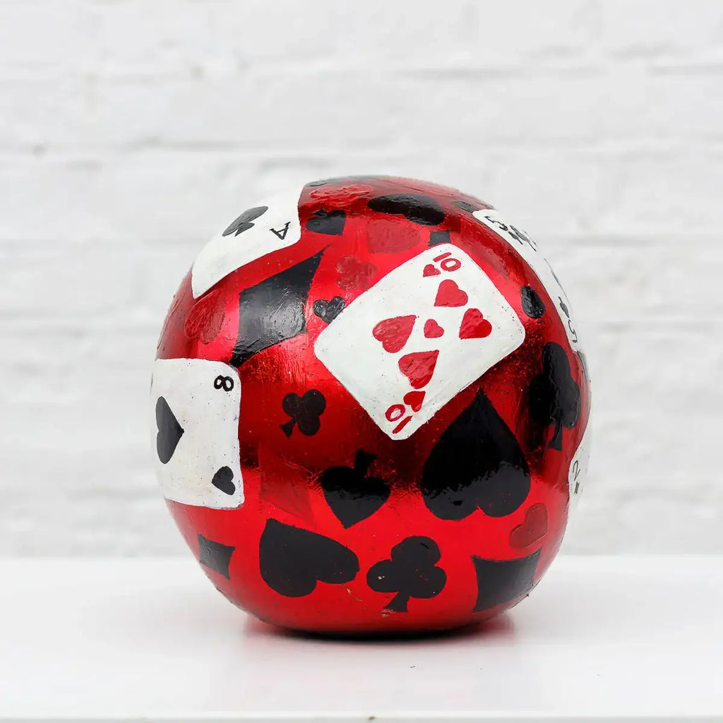 Poker Face - Original Sculpture - SOLD by artist Becky Smith - Wyecliffe Galleries