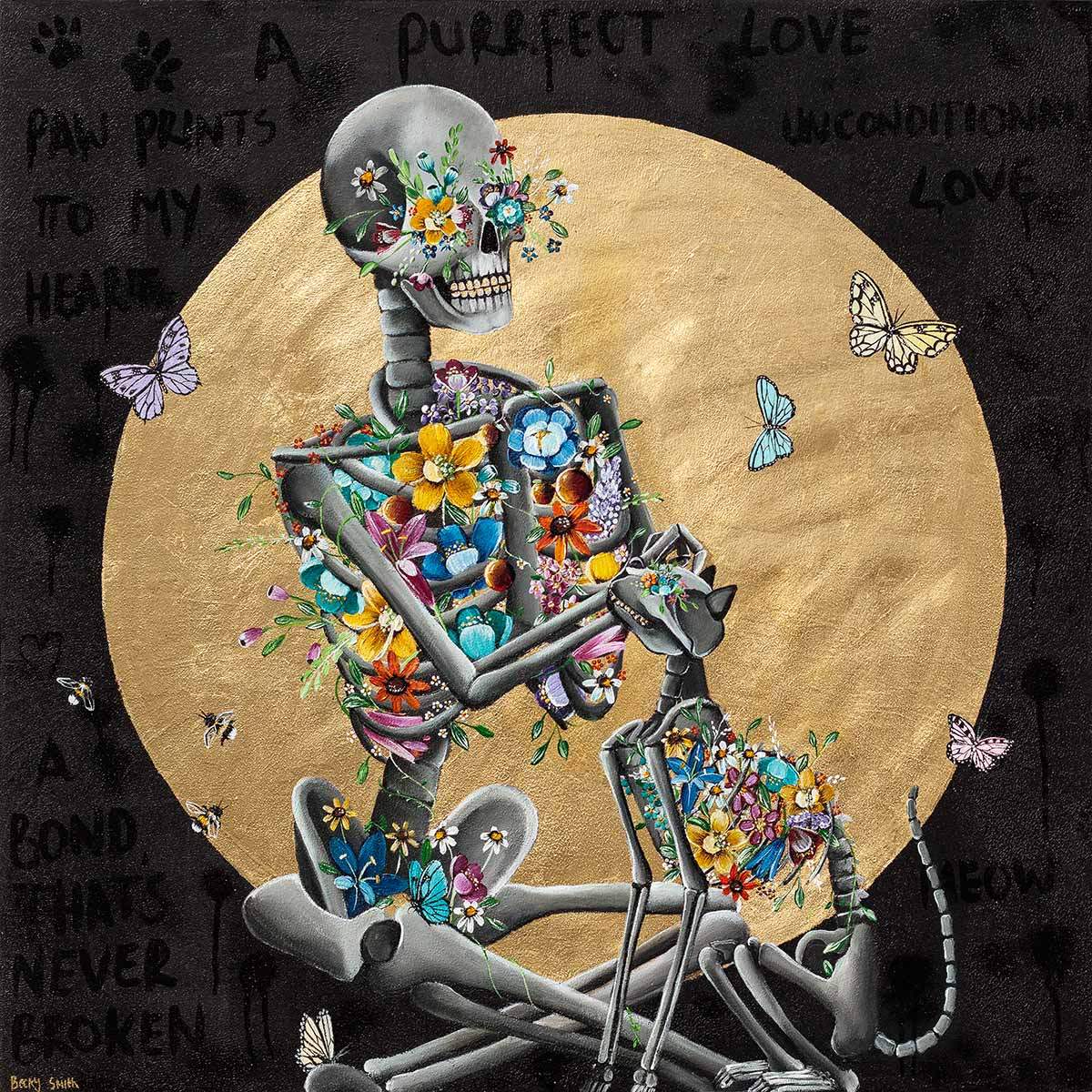 Purrfect Love - Original - SOLD by artist Becky Smith - Wyecliffe Galleries