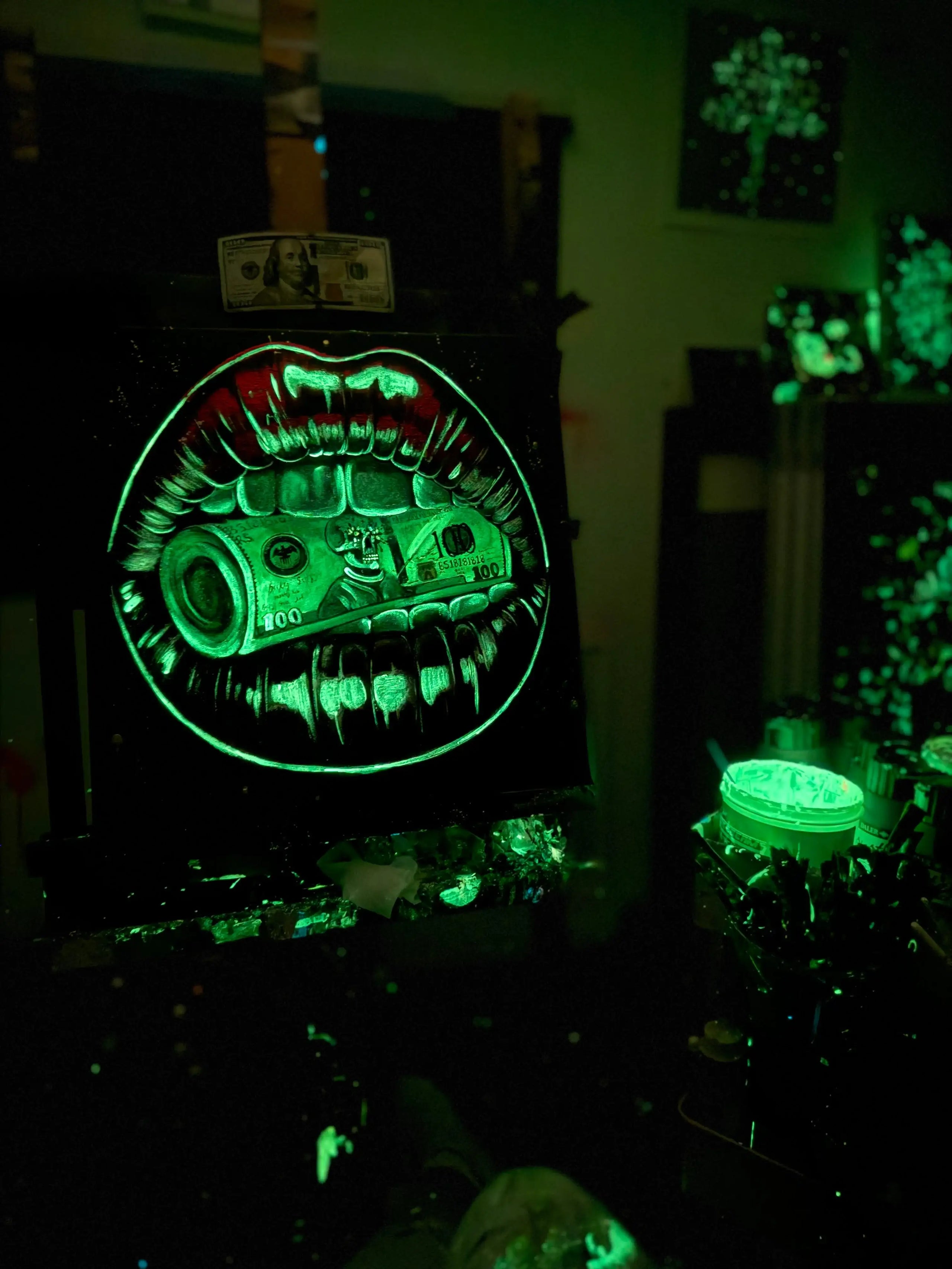 Put Your Money Where Your Mouth Is - Original - SOLD by artist Becky Smith - Wyecliffe Galleries