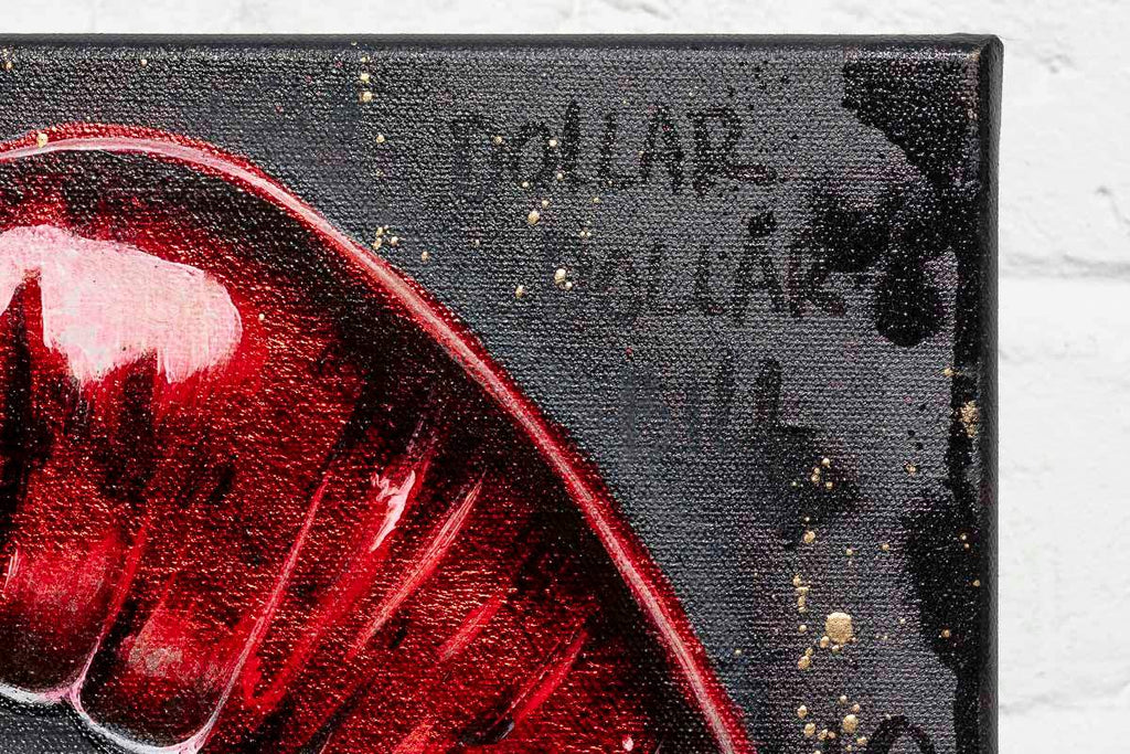 Put Your Money Where Your Mouth Is - Original - SOLD by artist Becky Smith - Wyecliffe Galleries