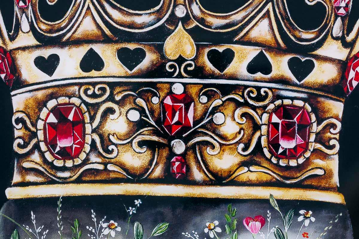 Queen Of Hearts - Acrylic Edition by artist Becky Smith - Wyecliffe Galleries