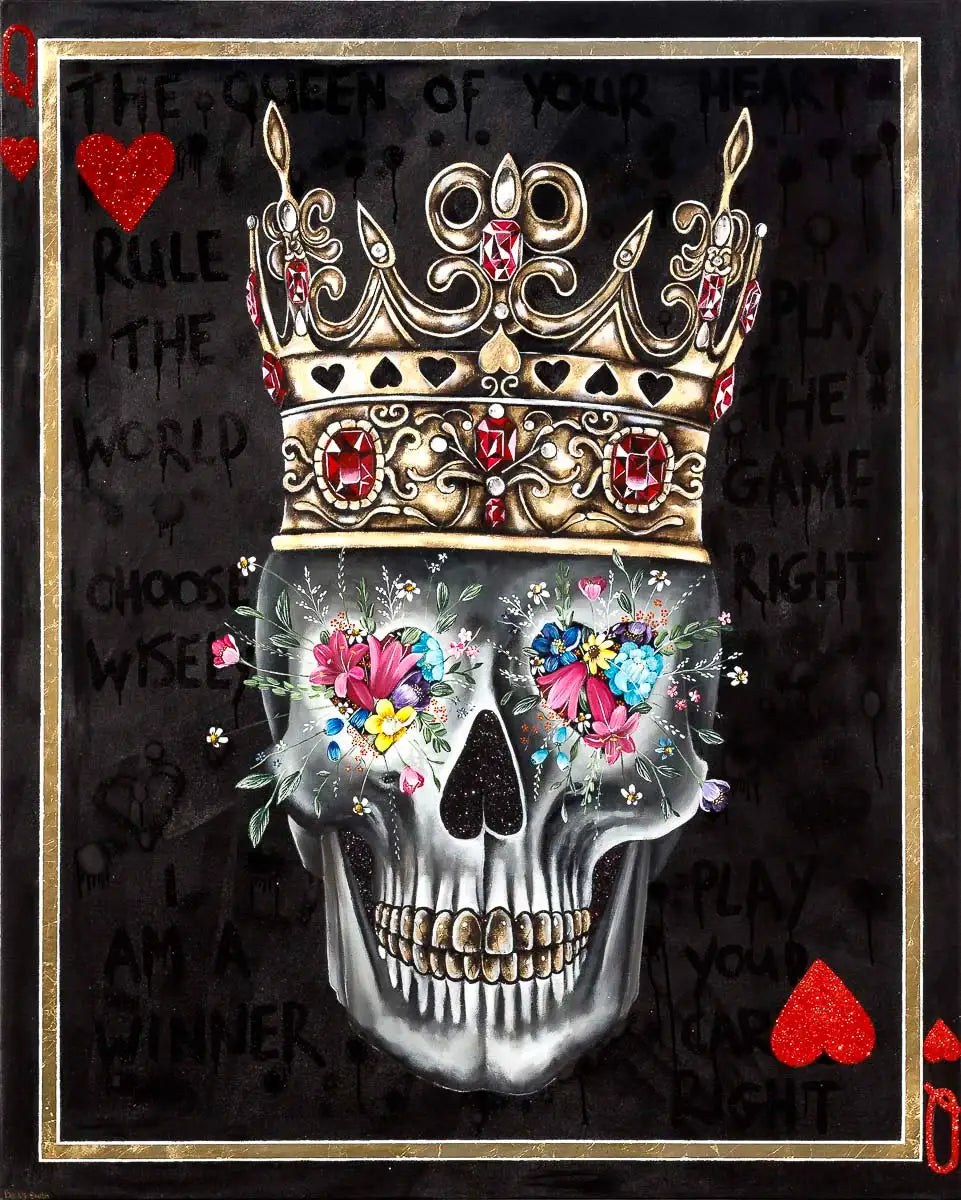 Queen Of Hearts - Original - SOLD by artist Becky Smith - Wyecliffe Galleries