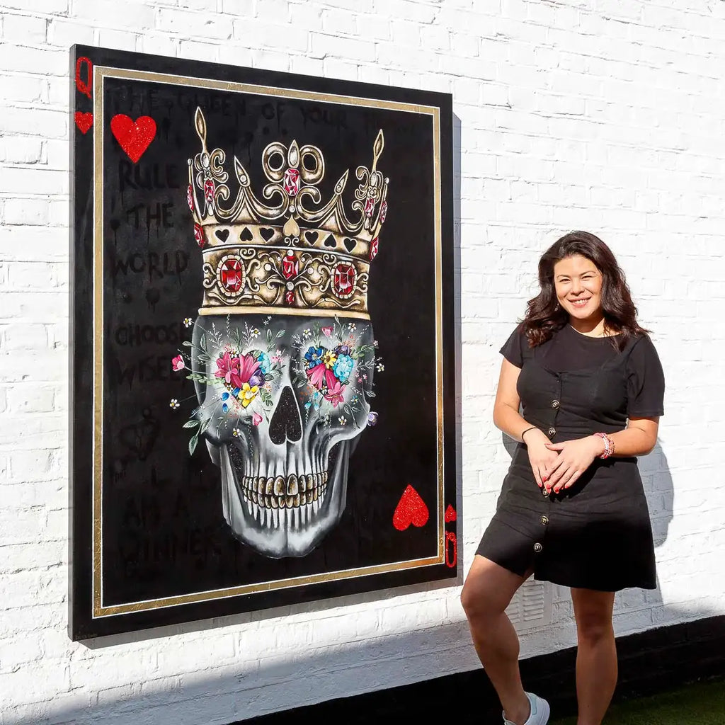 Queen Of Hearts - Original - SOLD by artist Becky Smith - Wyecliffe Galleries