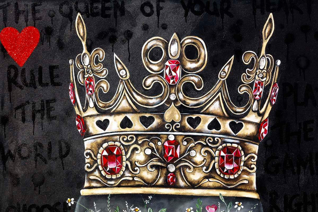 Queen Of Hearts - Original - SOLD by artist Becky Smith - Wyecliffe Galleries