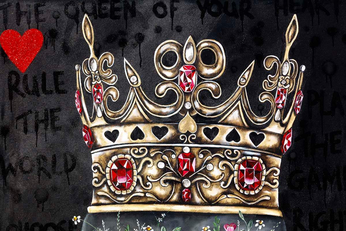 Queen Of Hearts - Original - SOLD by artist Becky Smith - Wyecliffe Galleries