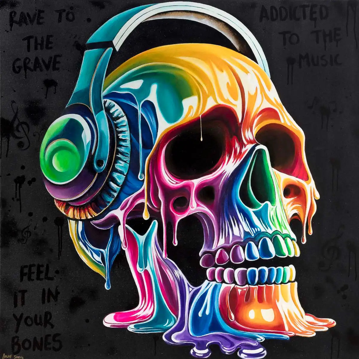 Rave To The Grave - Original by artist Becky Smith - Wyecliffe Galleries