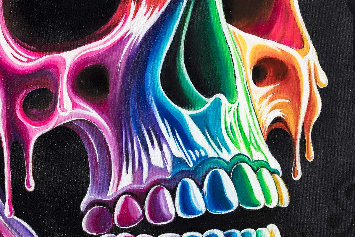 Rave To The Grave - Original by artist Becky Smith - Wyecliffe Galleries