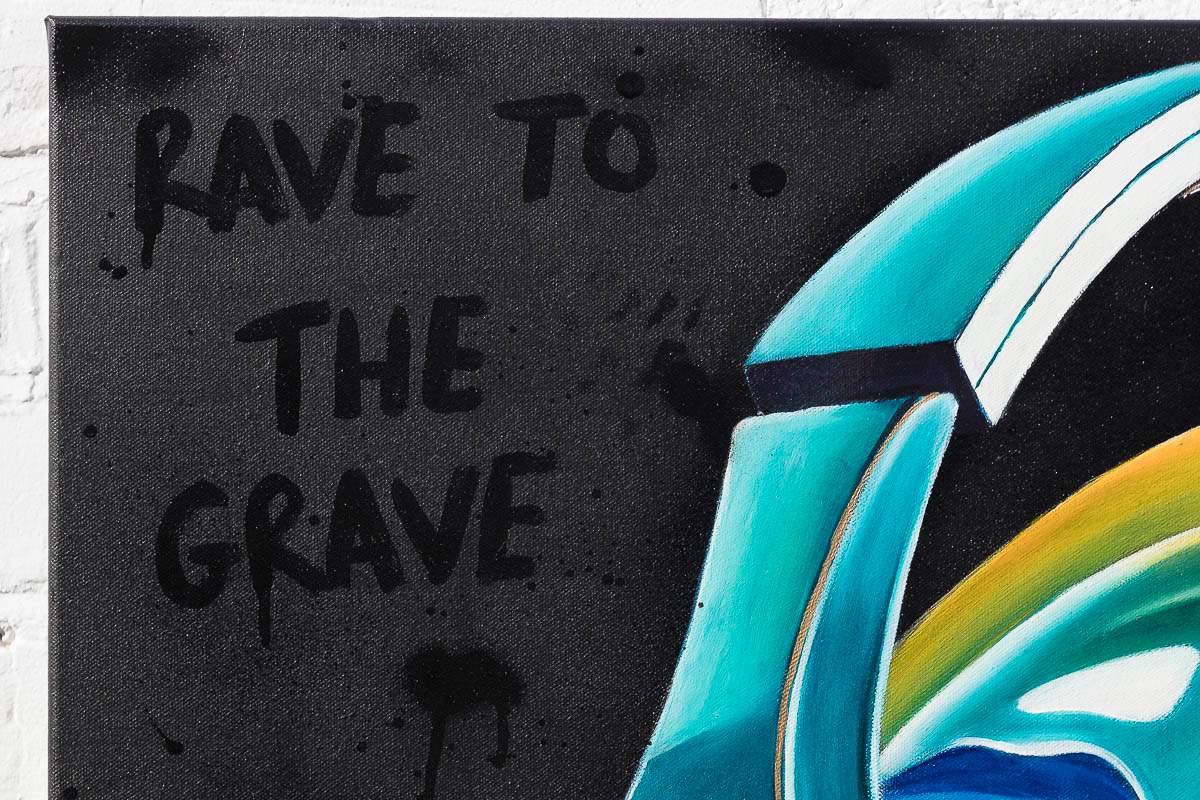 Rave To The Grave - Original by artist Becky Smith - Wyecliffe Galleries