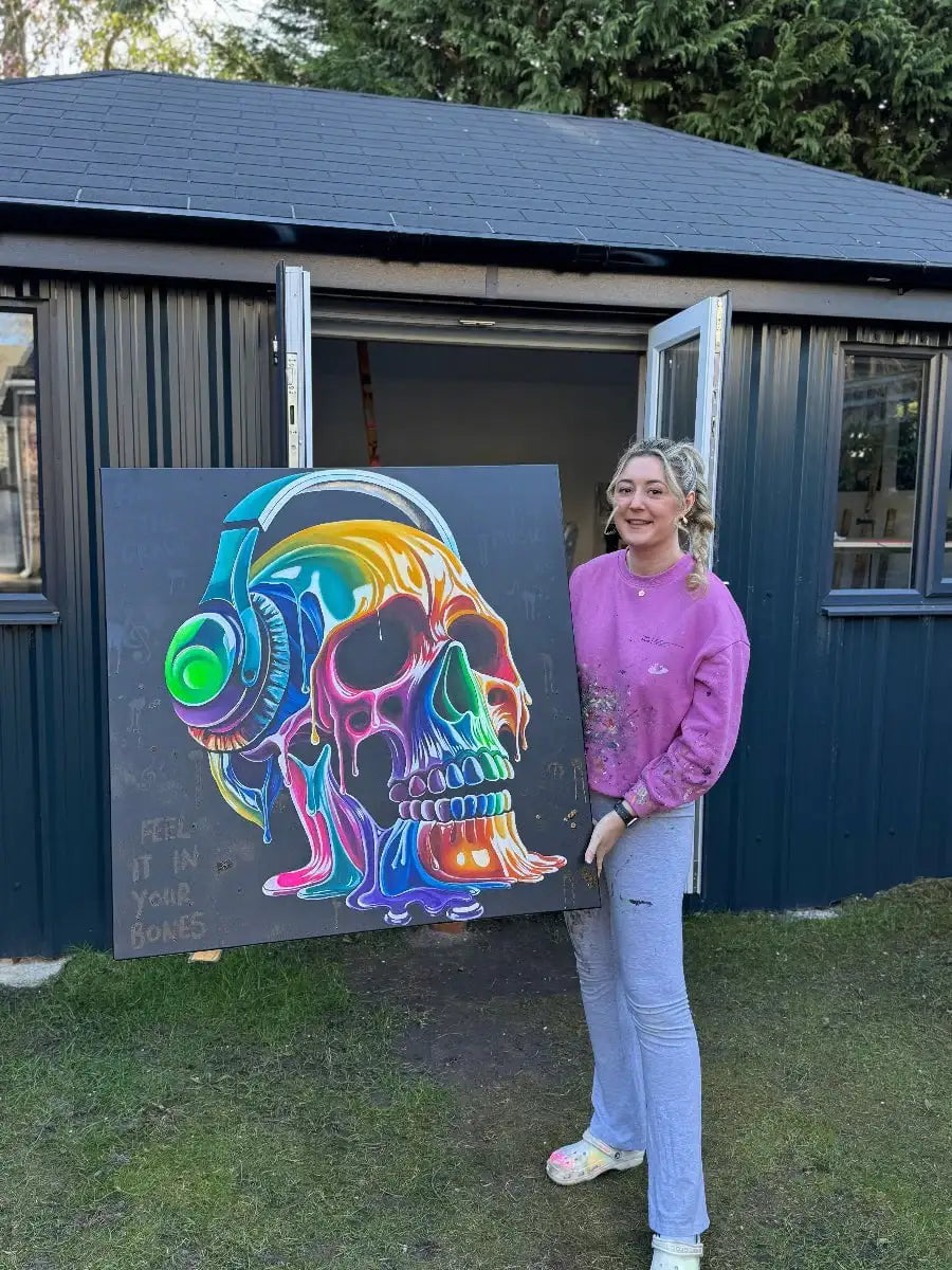 Rave To The Grave - Original by artist Becky Smith - Wyecliffe Galleries