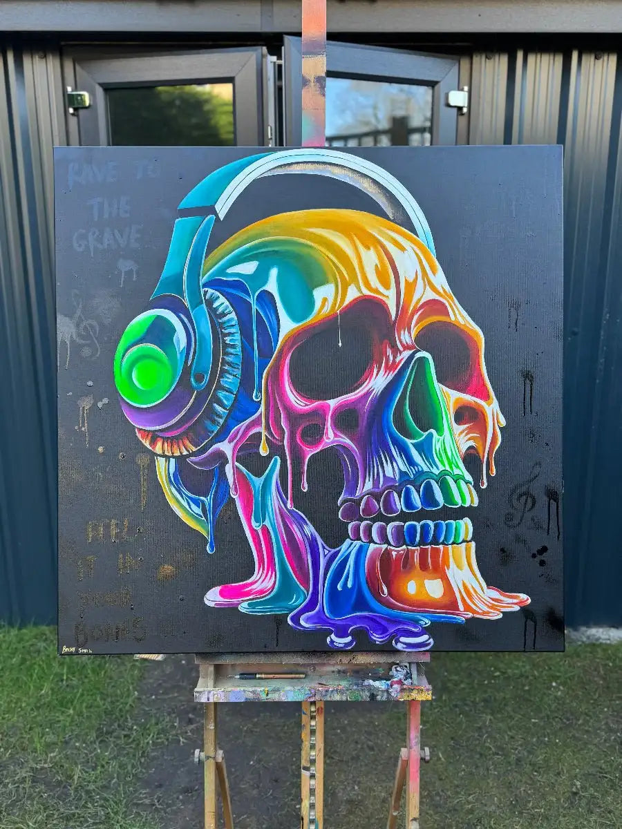 Rave To The Grave - Original by artist Becky Smith - Wyecliffe Galleries