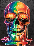 Rock And Skull - Original by artist Becky Smith - Wyecliffe Galleries