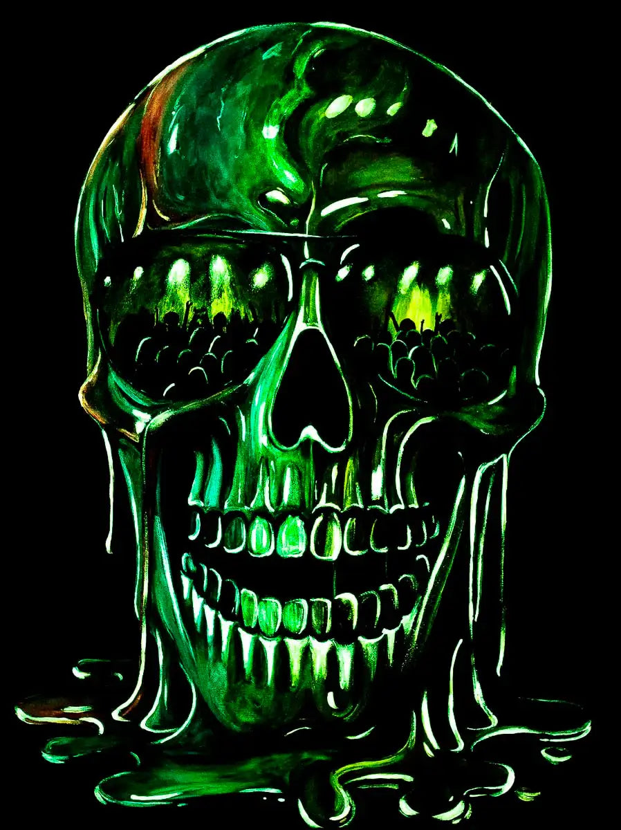 Rock And Skull - Original by artist Becky Smith - Wyecliffe Galleries