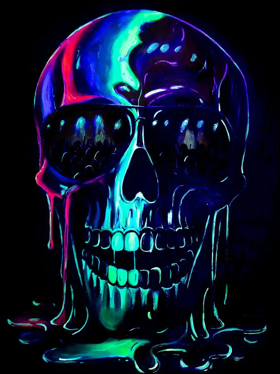 Rock And Skull - Original by artist Becky Smith - Wyecliffe Galleries