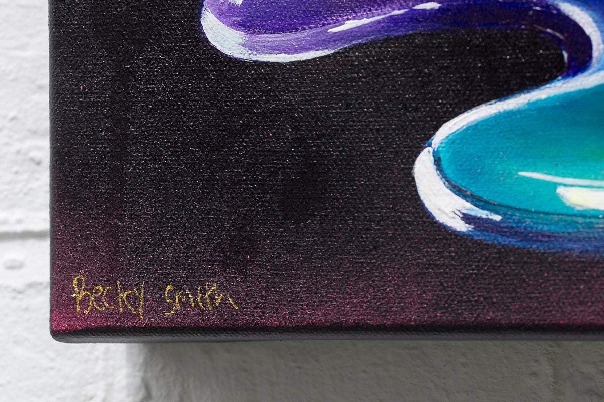 Rock And Skull - Original by artist Becky Smith - Wyecliffe Galleries