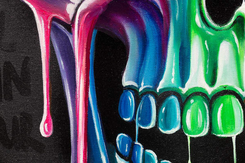 Rock And Skull - Original by artist Becky Smith - Wyecliffe Galleries