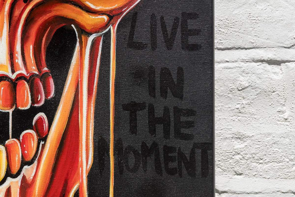 Rock And Skull - Original by artist Becky Smith - Wyecliffe Galleries