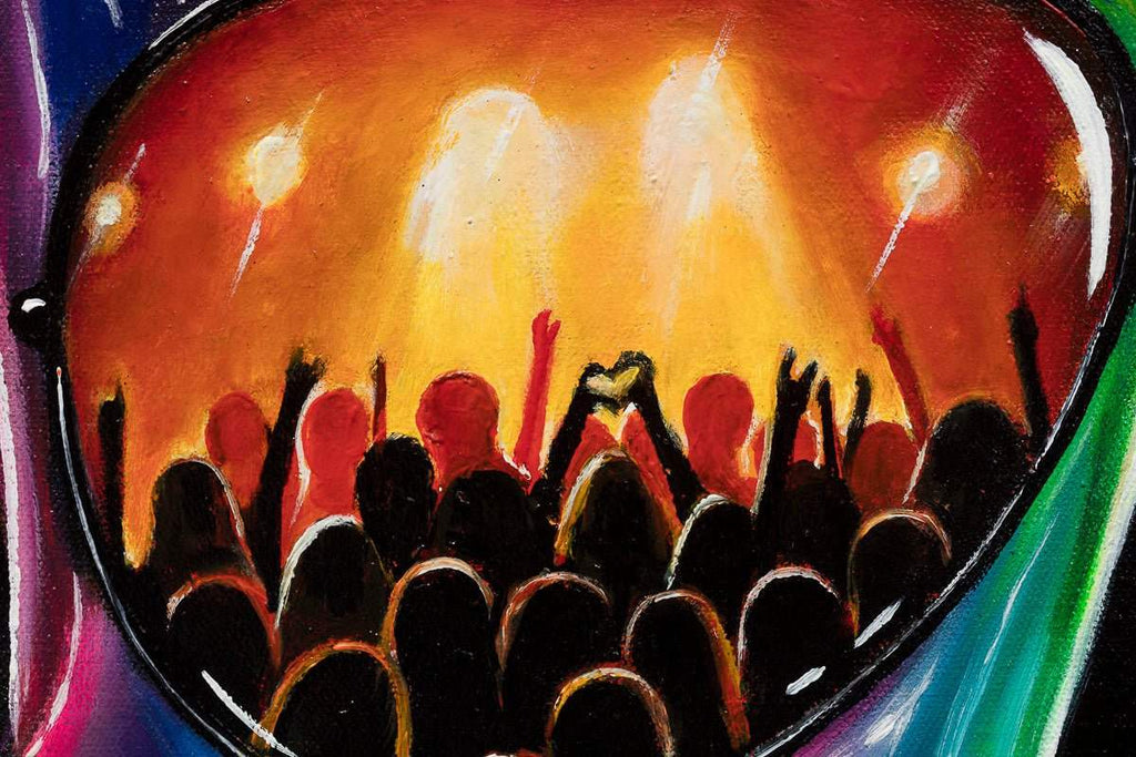 Rock And Skull - Original by artist Becky Smith - Wyecliffe Galleries