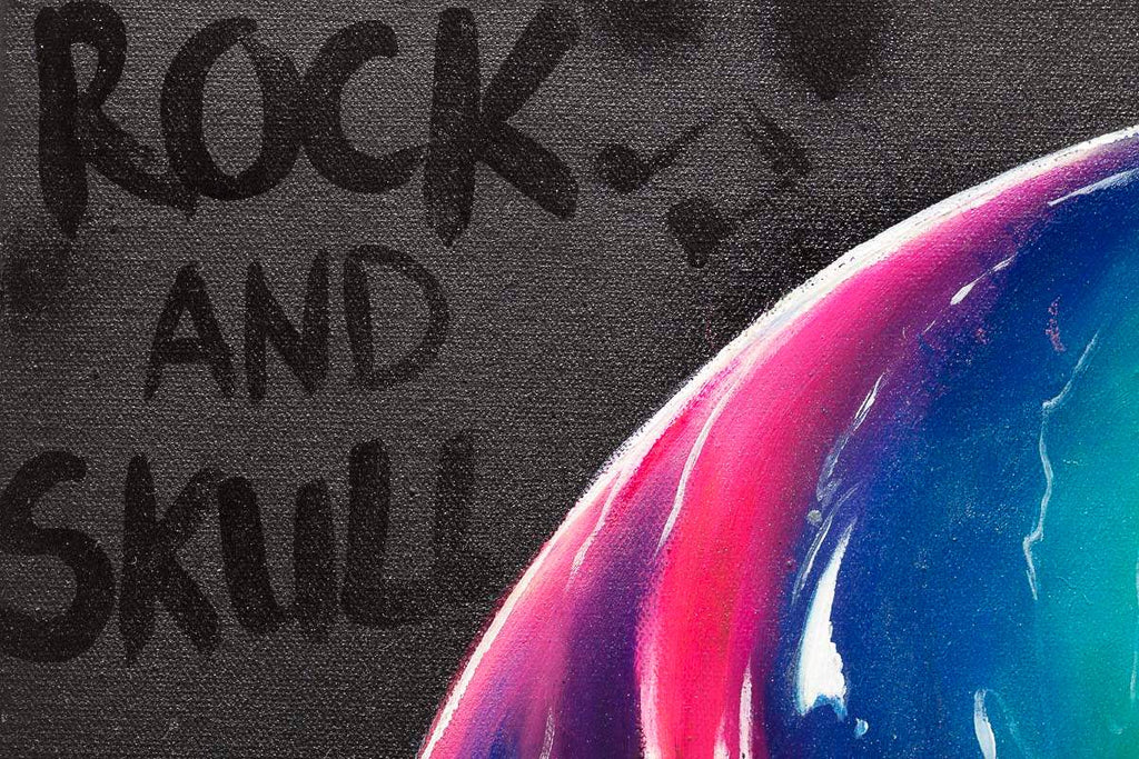 Rock And Skull - Original by artist Becky Smith - Wyecliffe Galleries