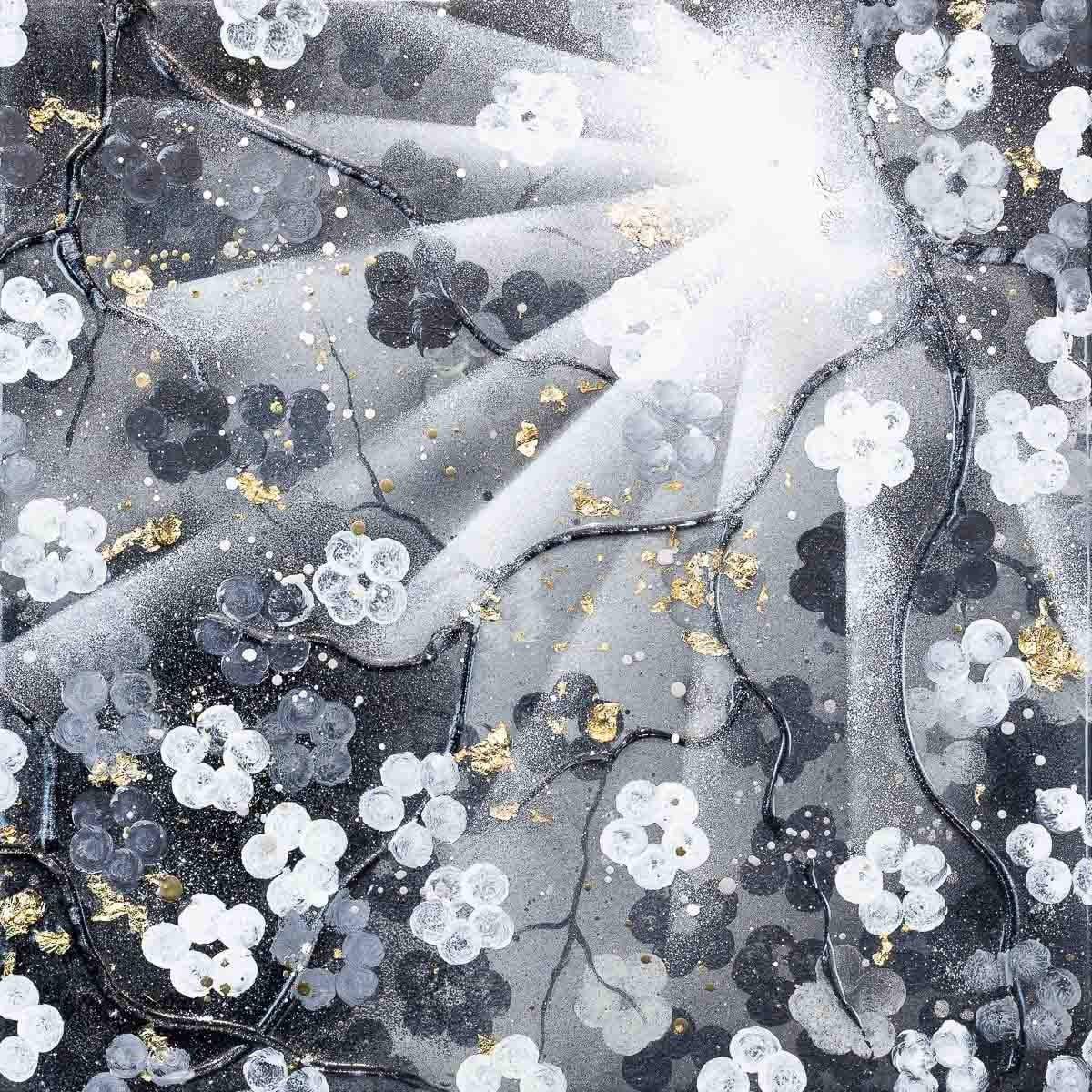 Sakura Blossoms Triptych - Original by artist Becky Smith - Wyecliffe Galleries