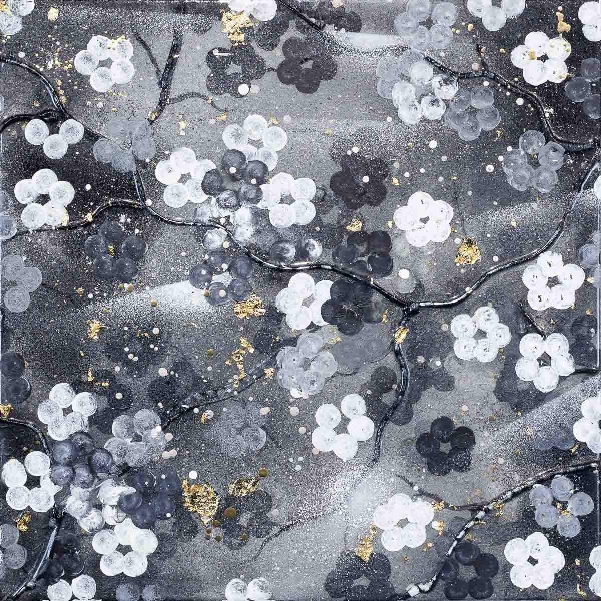 Sakura Blossoms Triptych - Original by artist Becky Smith - Wyecliffe Galleries